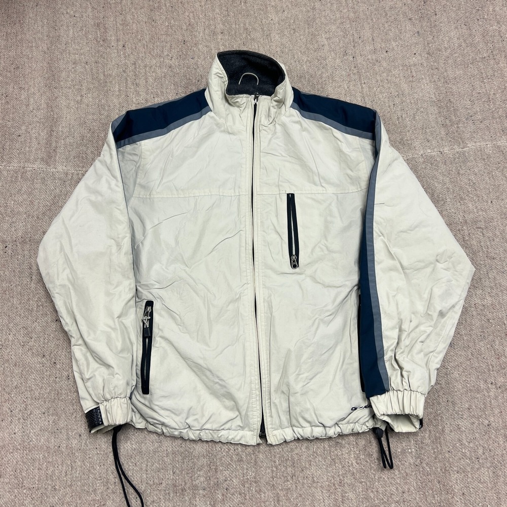 Vintage Old Navy Jacket Mens Small Beige 2000s Y2K